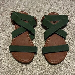 Green and Brown Women's Sandals